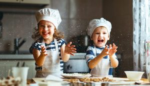 Children Having Fun Baking